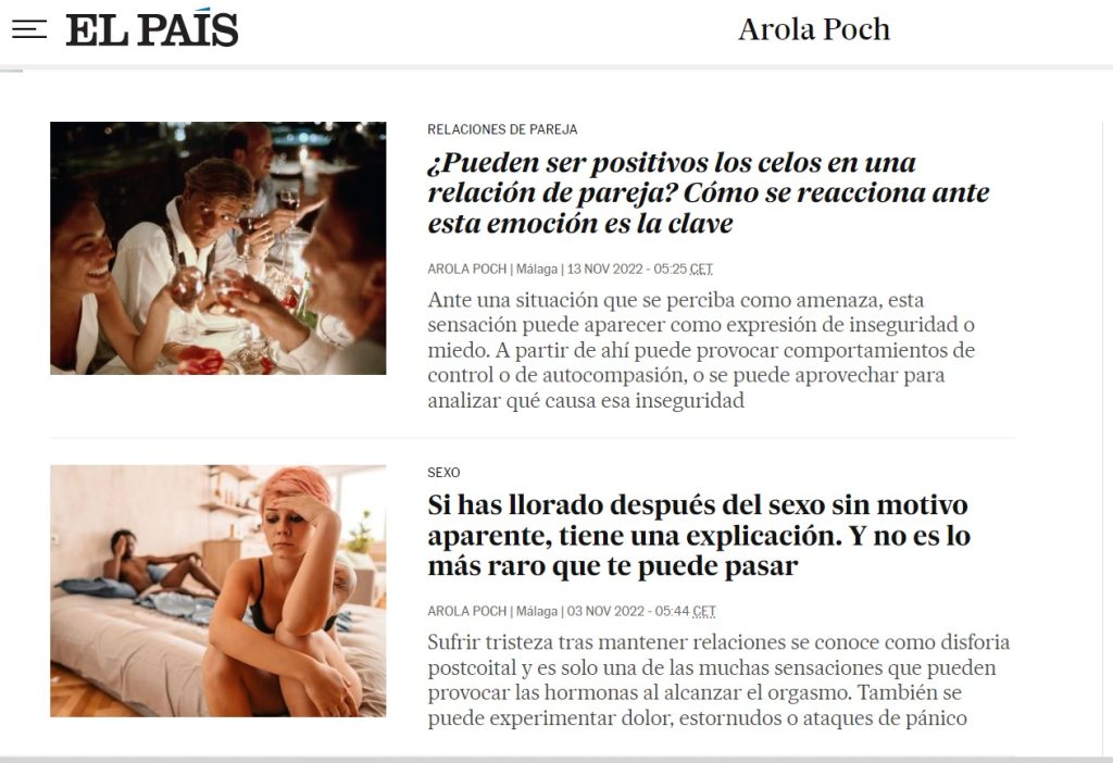 Artículos de Arola Poch en El País
